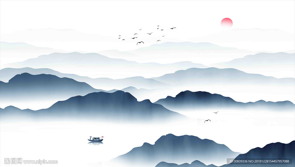 新中式水墨画