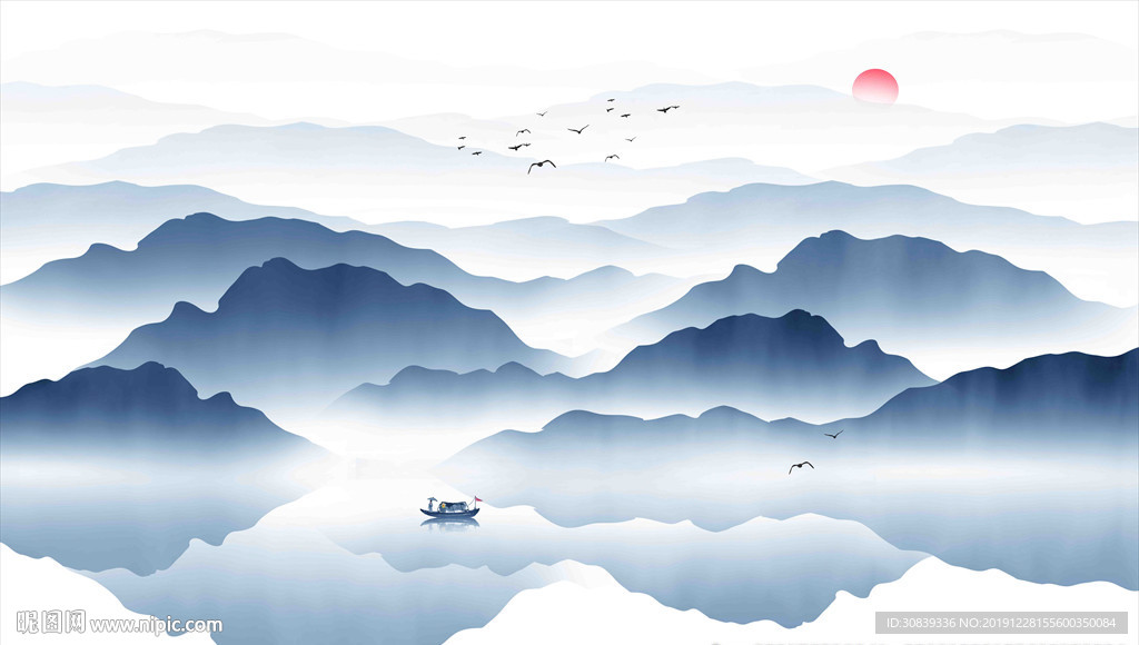 水墨山水画
