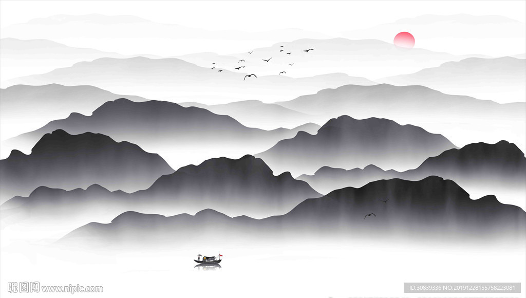 水墨山水画