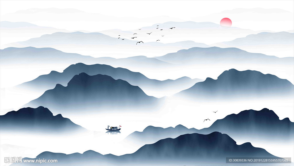 水墨山水画