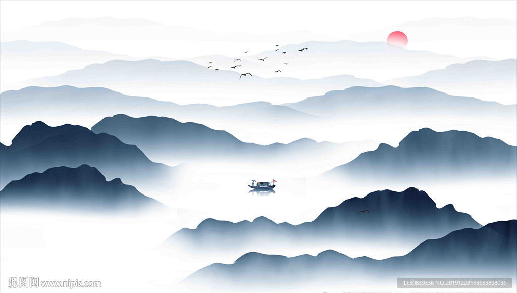 山水背景