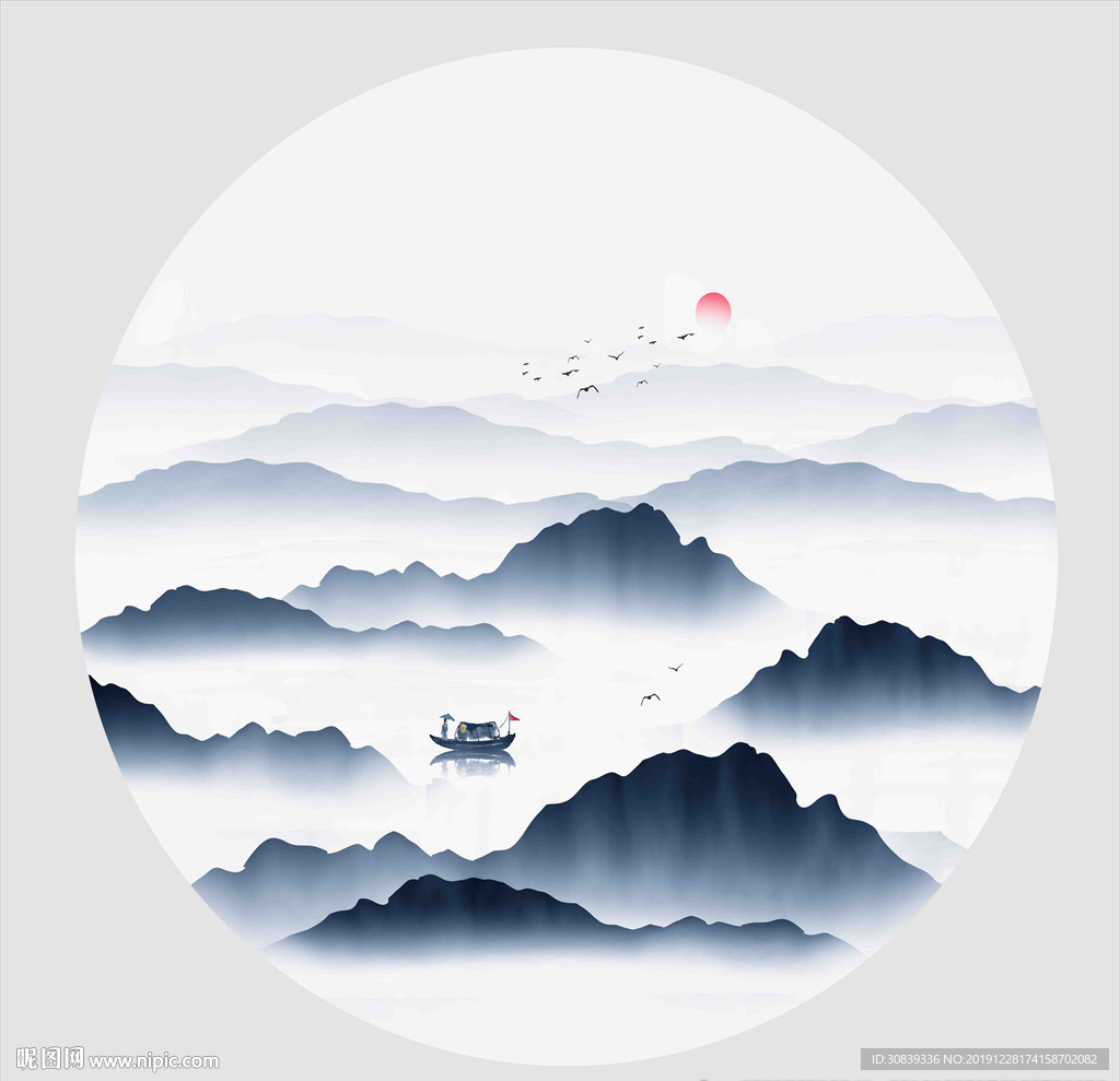 新中式山水图