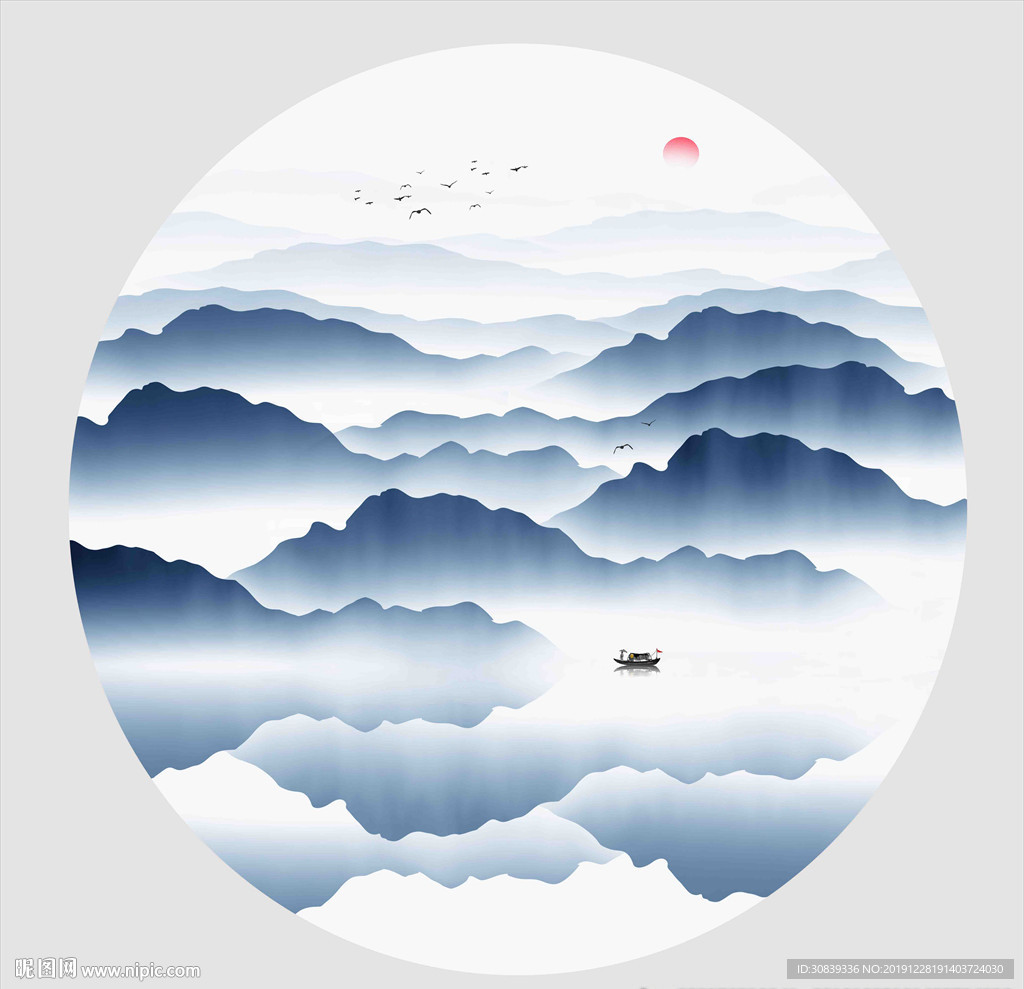 水墨山水装饰画