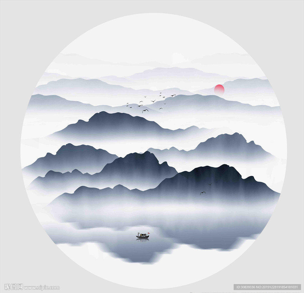 中国风山水画