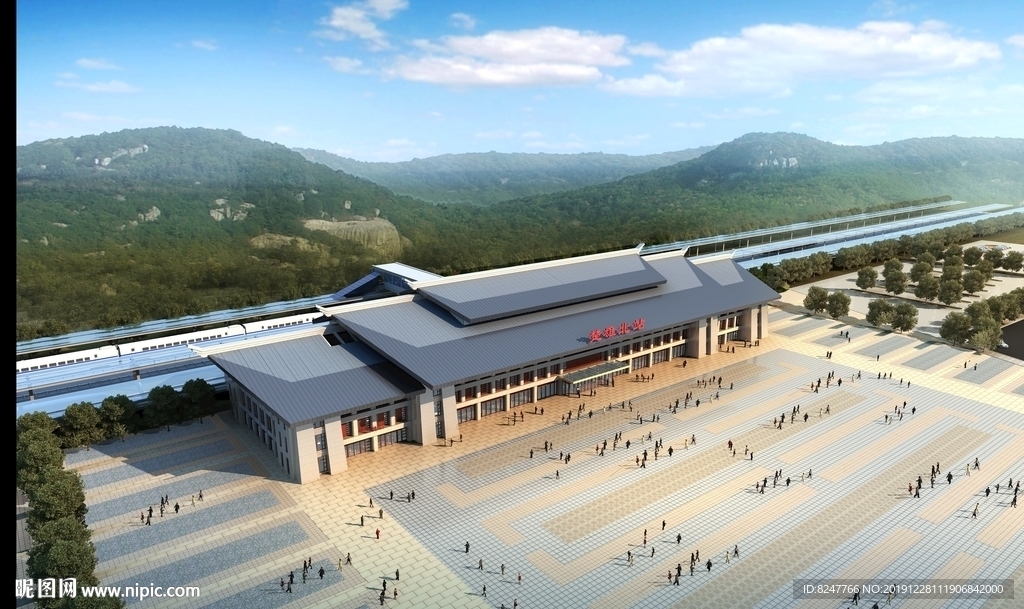 货车站鸟瞰建筑效果图