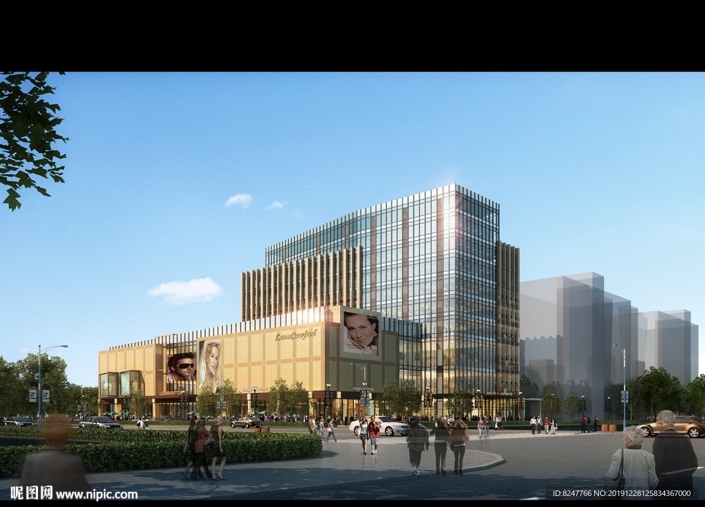 购物广场建筑效果图