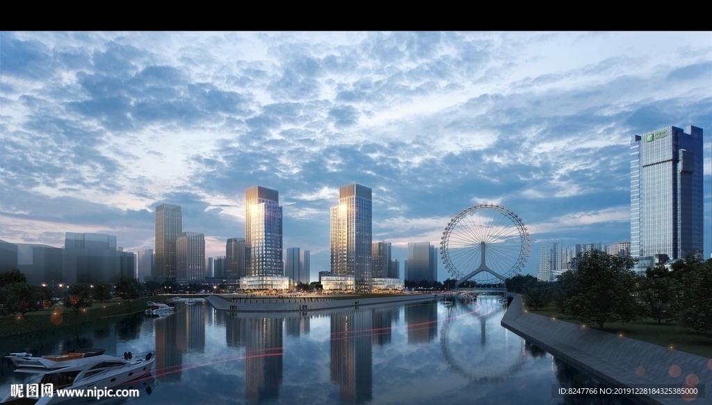 高端写字楼建筑效果图
