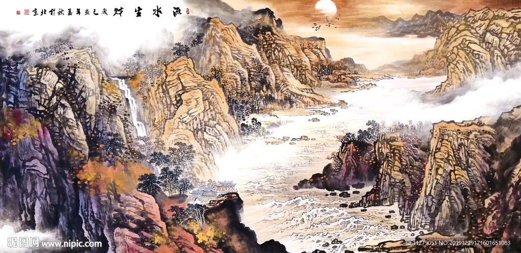 山水水墨画装饰画