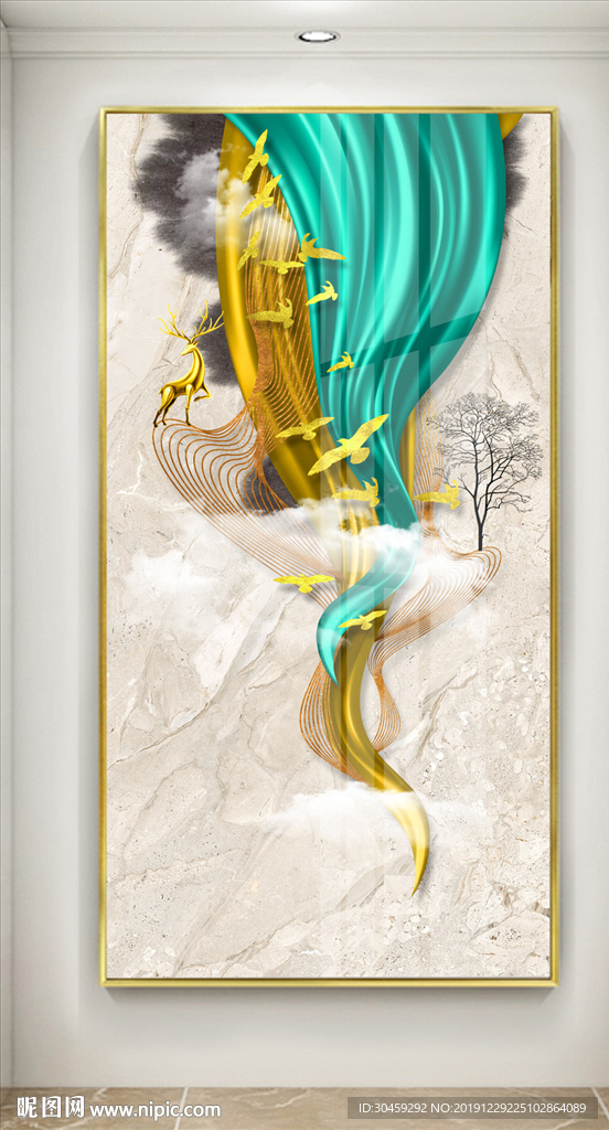 逐鹿生财装饰画