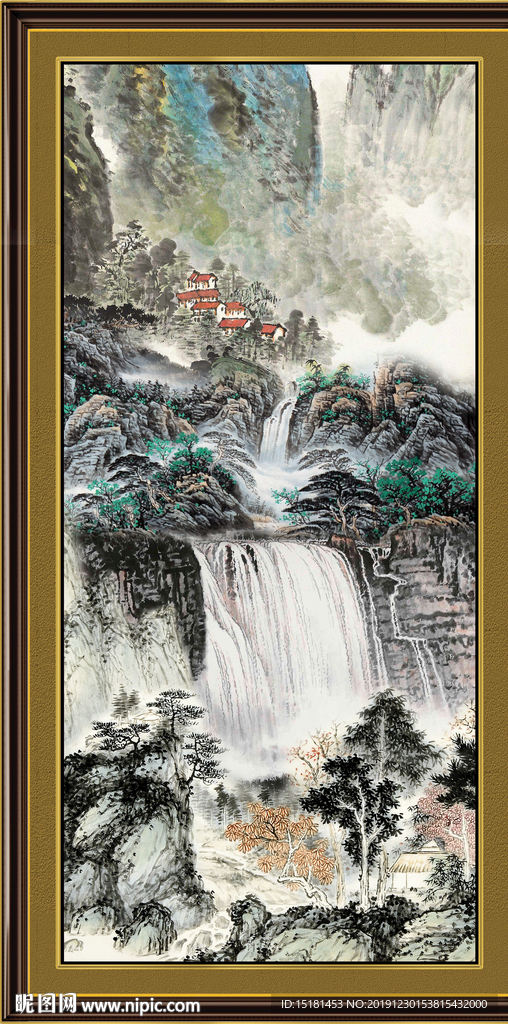 中堂画山水