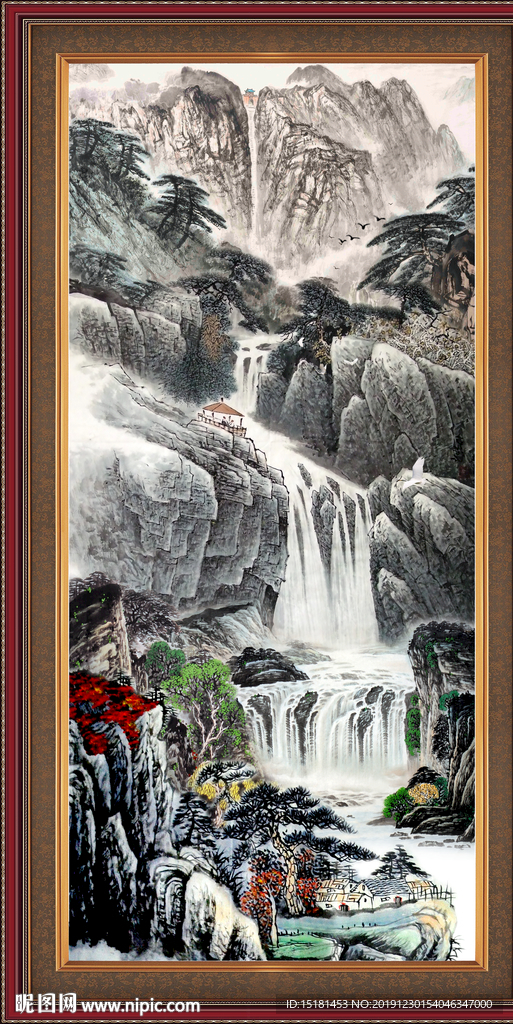 中堂画山水