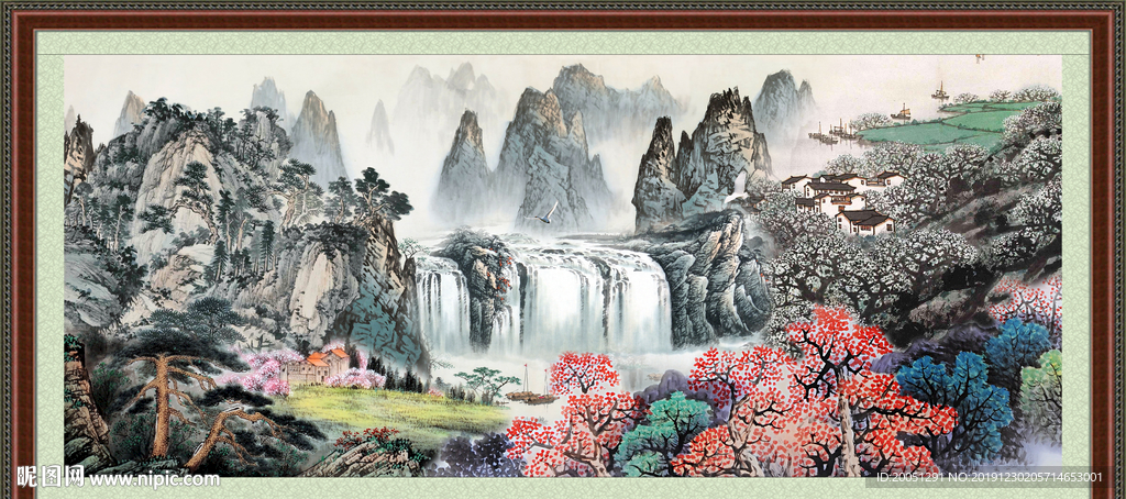 中堂画山水