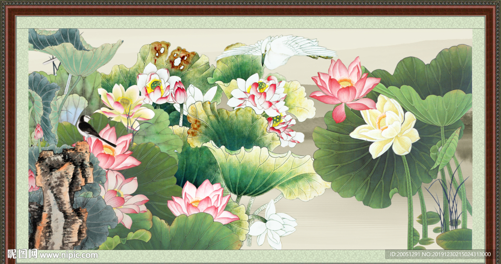 国画荷花