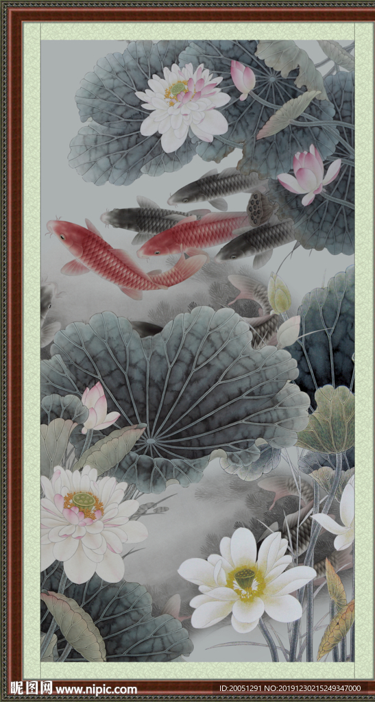 国画荷花