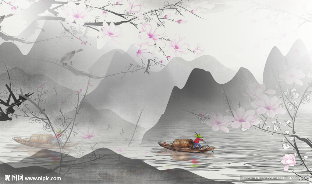 新中式背景墙