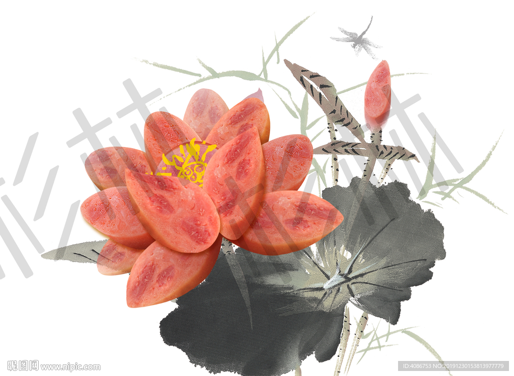 创意 火腿花 跨界设计