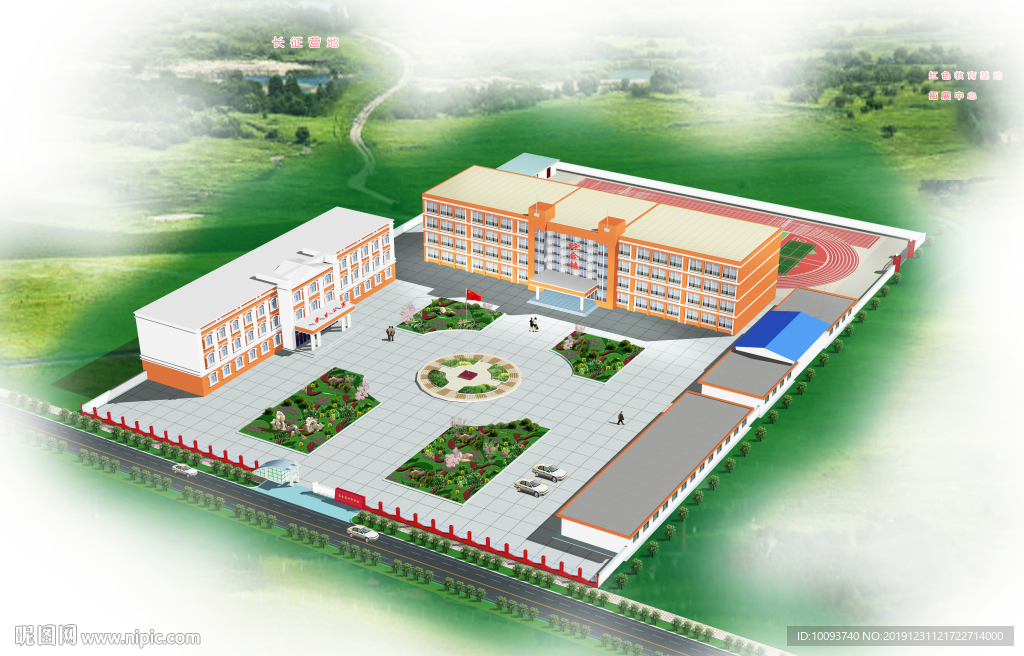 学校鸟瞰图