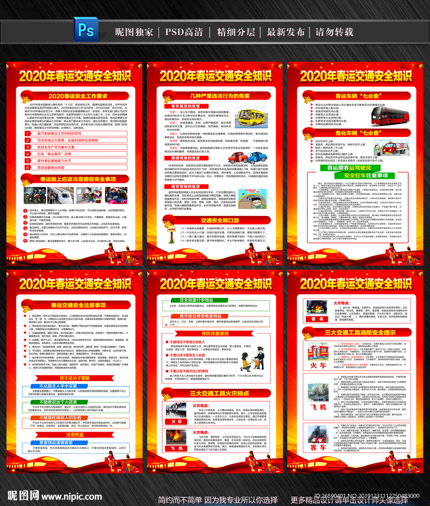 2020春运交通安全知识宣传栏