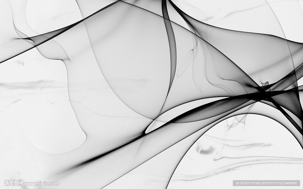 新款爆款意境抽象烟雾山水背景墙