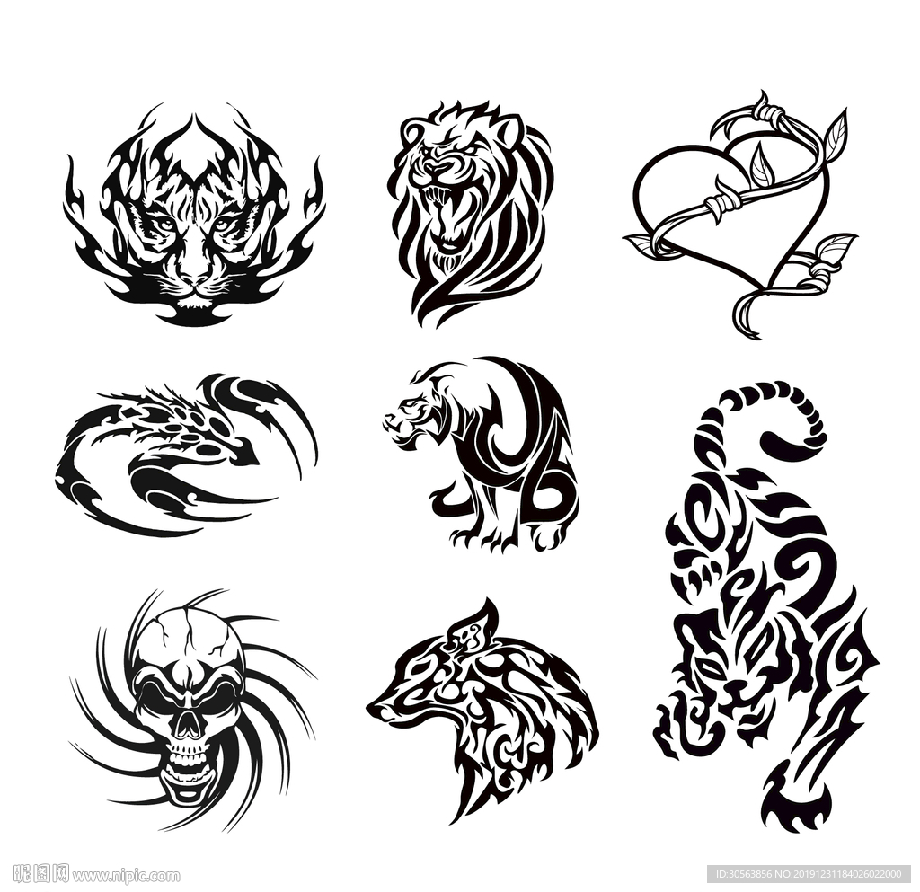 纹身简笔手稿