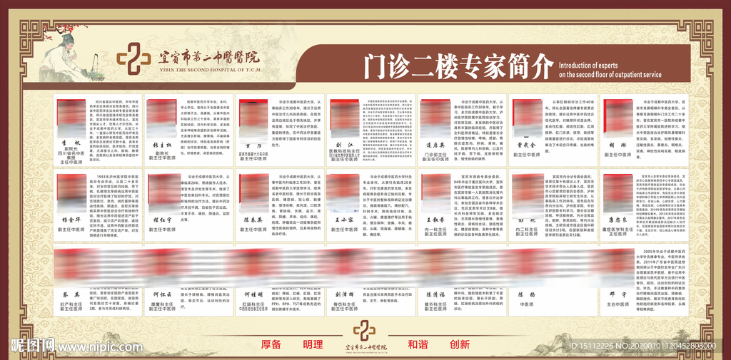 传统中医医院专家介绍展板