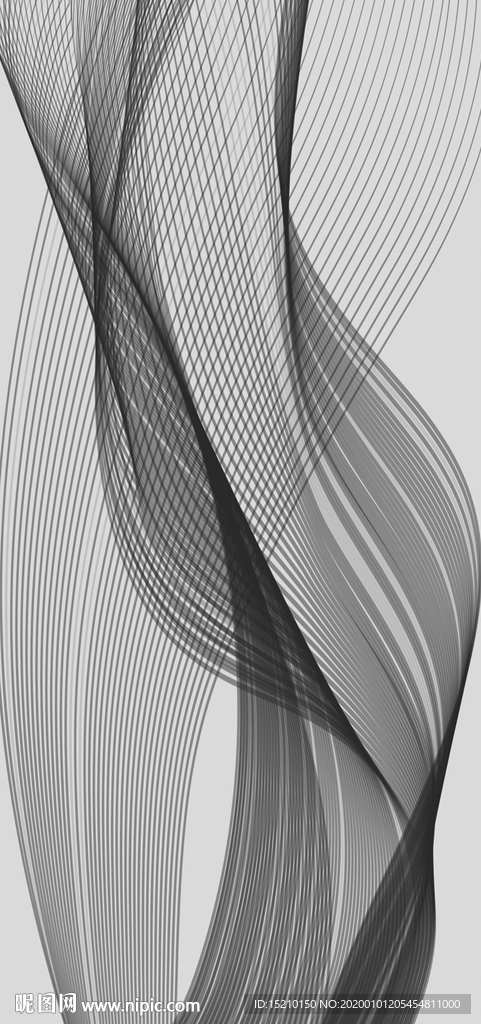 水墨线条玄关背景墙