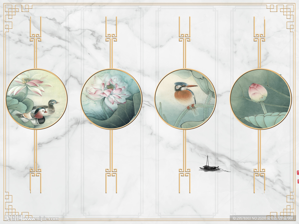 爵士白山水电视背景 TIF分层