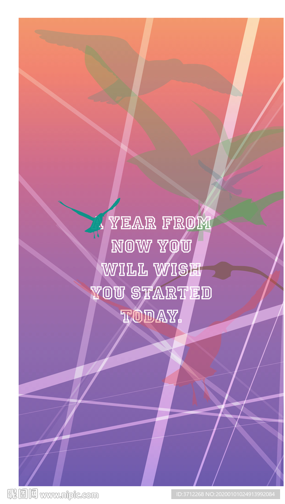 可爱飞鸟装饰画