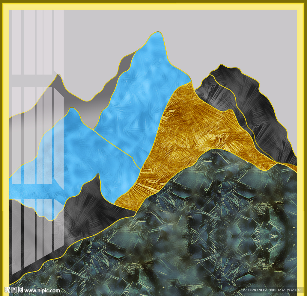 北欧轻奢珐琅彩装饰画