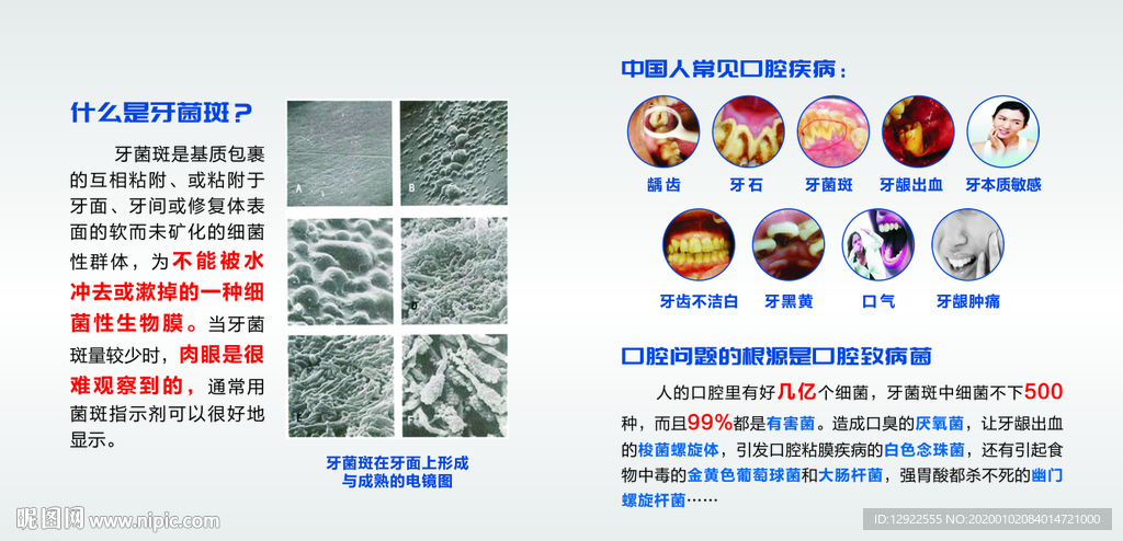 海报写真牙菌斑素材