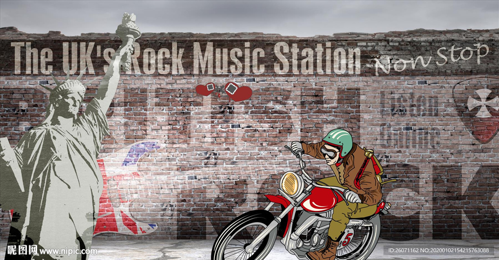 复古怀旧工装背景墙