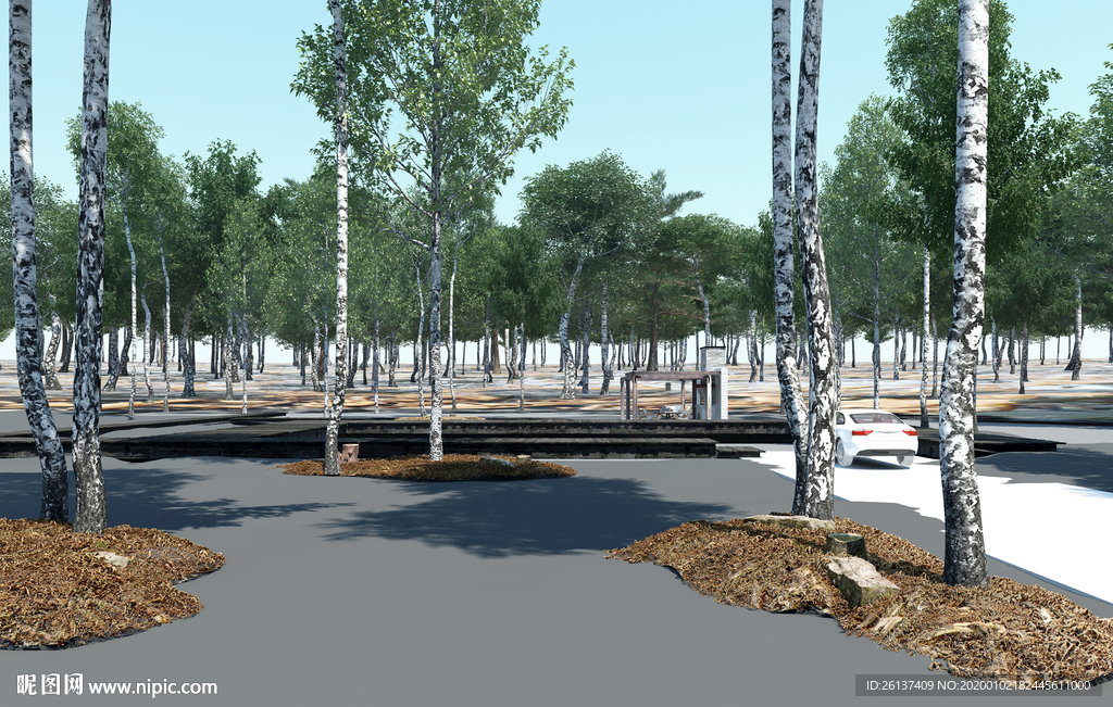 现代建筑动画 小区景观 园林