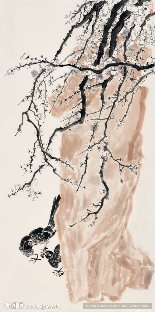 古典桃花中式水墨装饰画