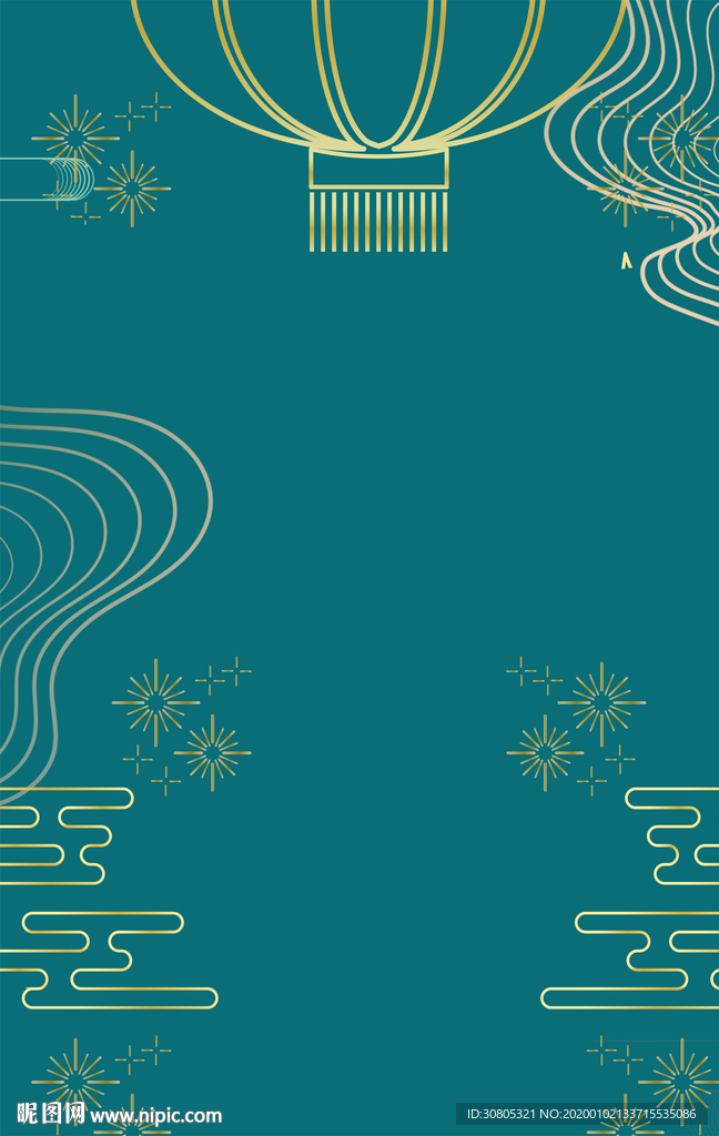 中国风中式线条海报背景