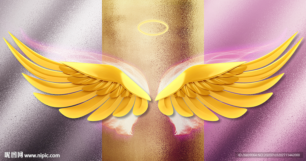 翅膀背景墙
