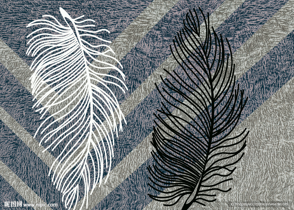 北欧轻奢背景墙装饰画地毯