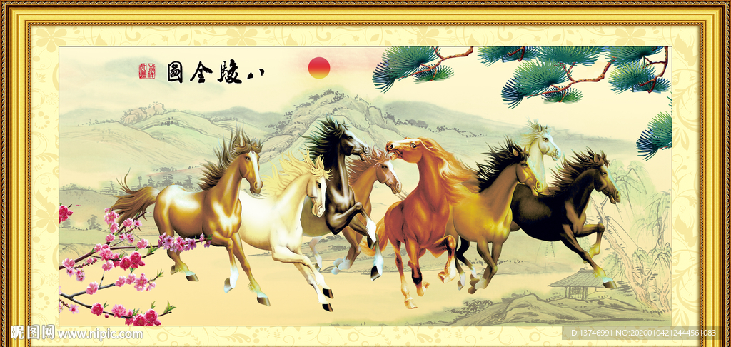 八骏全图