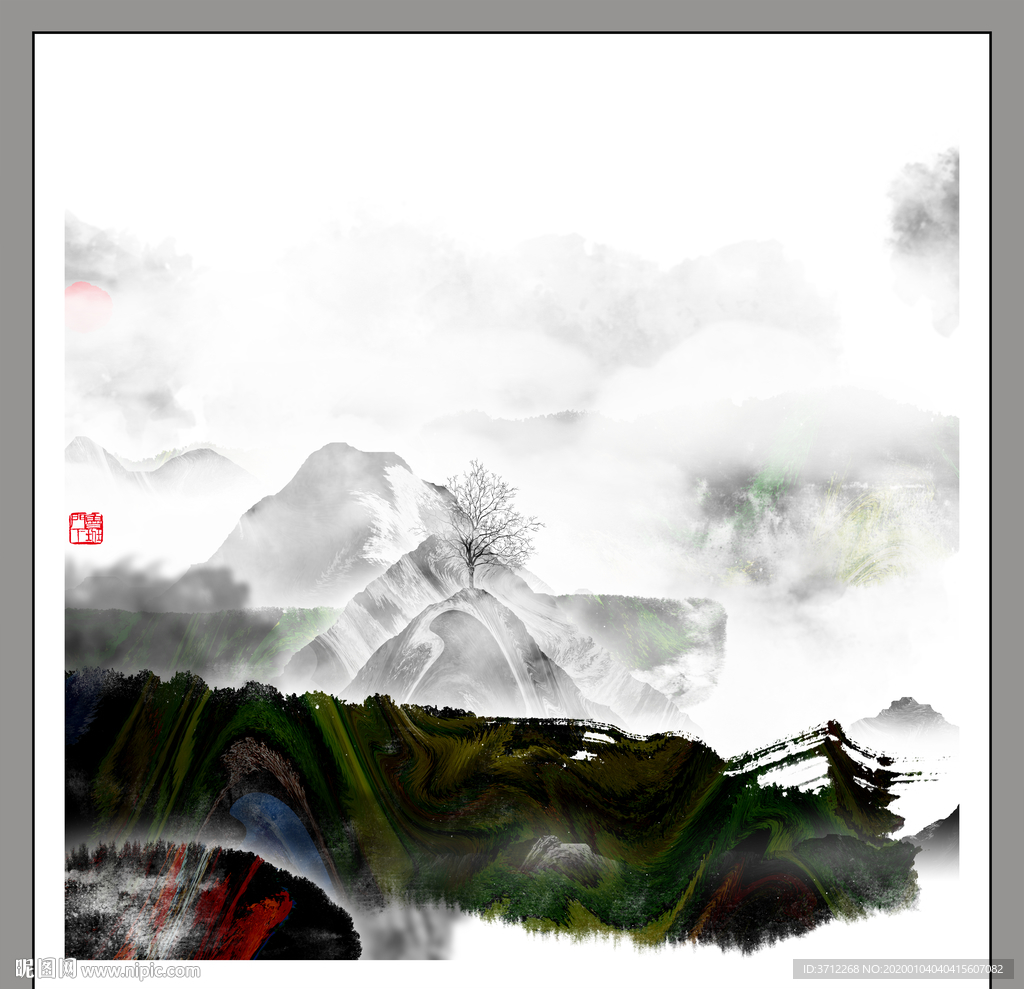 线条纹理饰画