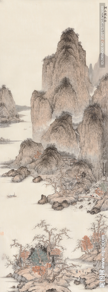 古典山水中式装饰画