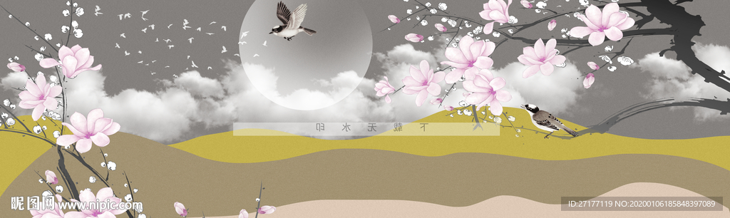 北欧床头画
