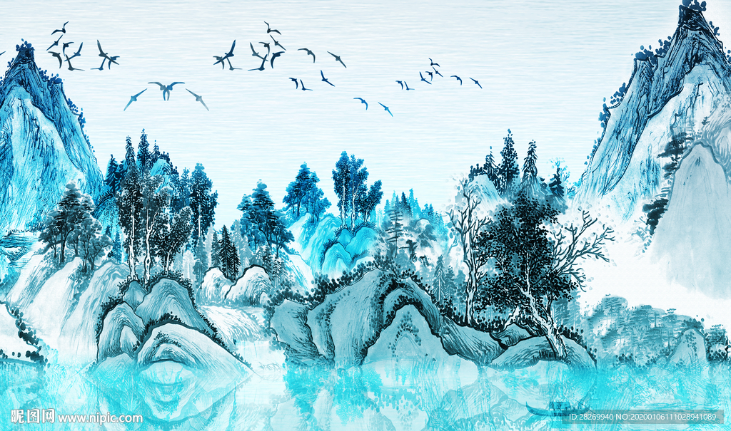 轻奢山水画