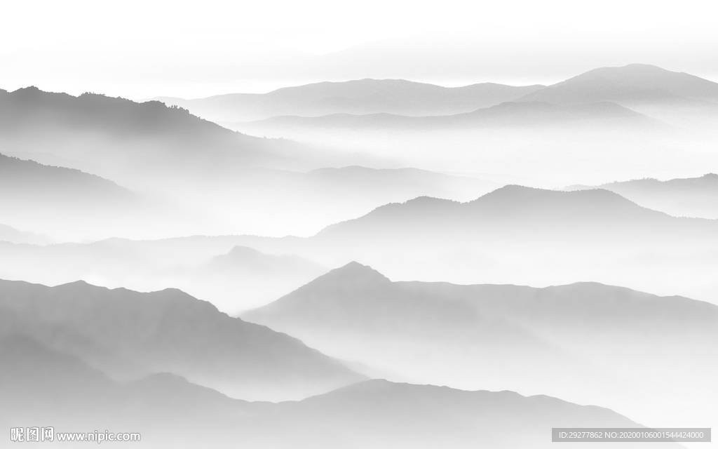 中式新款山水新画 TIF分层