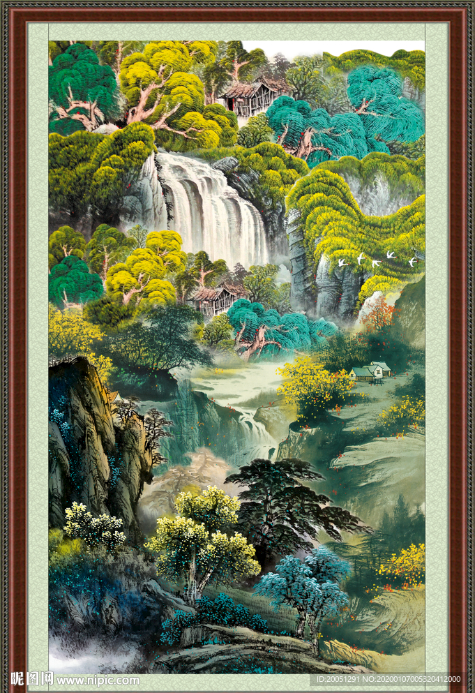 中堂画山水