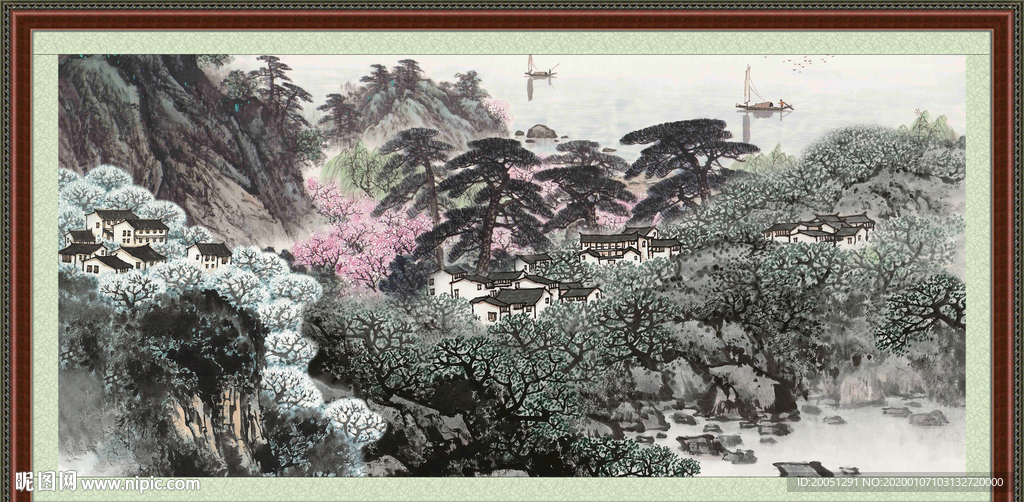 中堂画山水