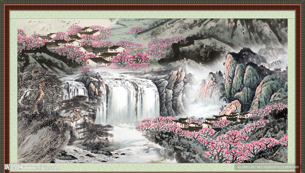 中堂画山水