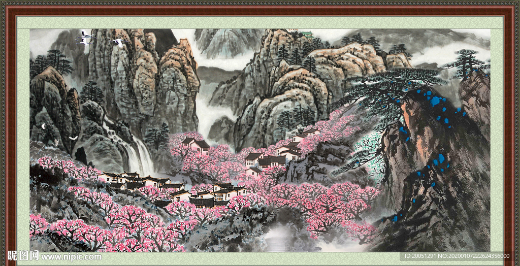 中堂画山水