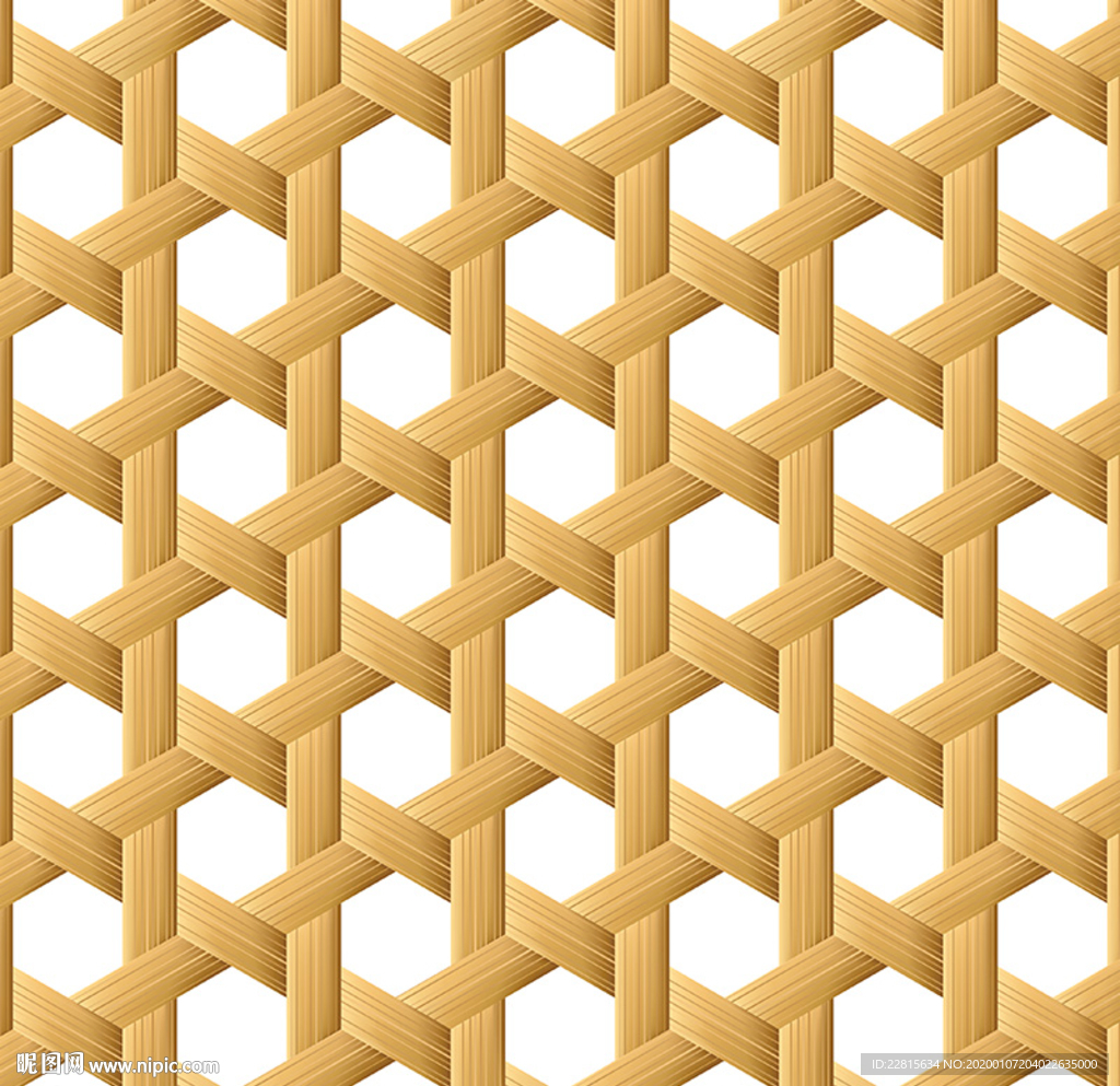 矢量逼真竹编织仿古设计