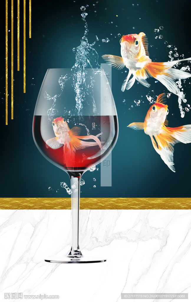 创意酒杯装饰画