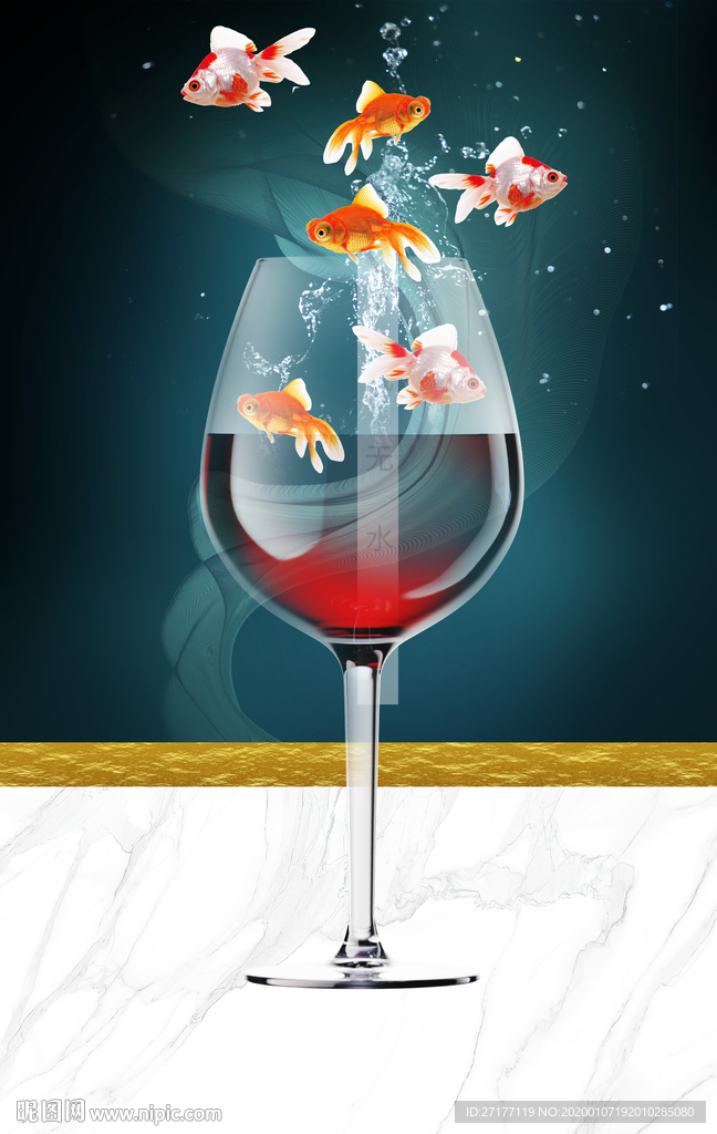 创意酒杯装饰画