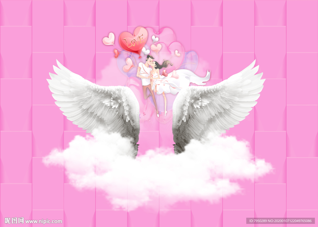 网红翅膀背景墙